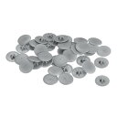 uxcell スクリューキャップカバー 17x4 mm プラスチック製 ネジ飾りカバー プラスカム用継手ナット セルフタッピンねじ ダークグレー 40個