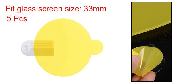 uxcell 時計ガラススクリーンプロテクター 33 mm ソフト PET指紋防止 高解像度 HDクリア ラウンド スマートウォッチスクリーン保護フィルム 5個入り