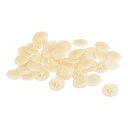 uxcell スクリューキャップカバー 17x4 mm プラスチック製 ネジ飾りカバー プラスカム用継手ナット セルフタッピンねじ アプリコット 40個