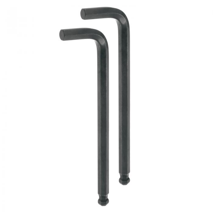 uxcell 2個セット ボールエンド六角レンチ 10mm L字型 長いアーム メトリック レンチ クロムバナジウム鋼 補修工具 黒