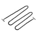 uxcell アイアンフラットチェーンストラップ 1400 mm ハンドバッグ チェーンアクセサリー 財布チェーンストラップ トグルクラスプ付き ショルダーバッ...