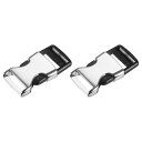 uxcell クイックサイドリリースバックル - 調節可能 シームレスクリップ ベルト 留め金 荷物 ストラップ バック 53 mm x 24mm x 9mm ...