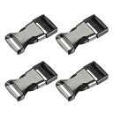 uxcell クイックサイドリリースバックル - 調節可能 シームレスクリップ ベルト 留め金 荷物 ストラップ バック 64mm x 30mm x 11mm ...