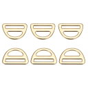 uxcell 三角バックルアジャスター 38 mm Dリングアジャスター 三角形 バー付き スイベルクリップ ウェビングバッグストラップ用 ゴールドトーン 6個