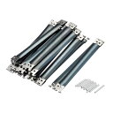 uxcell メタル内部フレックスフレーム 120 mm ハンドバッグヒンジばねクリップ コイン バッグ 裁縫 巾着 DIY用 20個