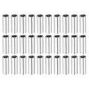 uxcell 円形接続ナット 丸いカップリングナット M4x0.7mm メススレッド 15mmスレッド 円形 スリーブ 連結ロッド スタッド チューブ ナット ハードウェアファスナー シルバー 30個入り(3)