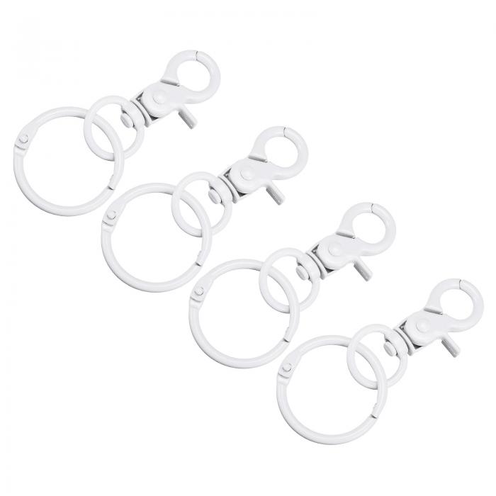 uxcell スイベルクラスプストラップスナップフック バインダーリング付き 44 mm カラフル ロブスターク..