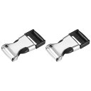 uxcell クイックサイドリリースバックル - 調節可能 シームレスクリップ ベルト 留め金 荷物 ストラップ バック 64mm x 30mm x 11mm ...
