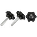 uxcell スターノブ3個 M8x30mmプラスチック六角形クランプハンドルスクリューノブ 機械傘ベース交換用手締めスタースクリューノブ