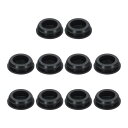 uxcell 10個入り ホールプラグ 3/4" (19mm) ボタンプラグ 16mm穴用 スナップインロックホールチューブプラグ ジェルチューブ 防水プラグ チューブプラグ 黒