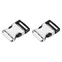 uxcell クイックサイドリリースバックル - 調節可能 シームレスクリップ ベルト 留め金 荷物 ストラップ バック 71mm x 45mm x 13 mm...