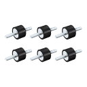 uxcell ラバーマウント M5x15 mm 防振装置 スタッドショックアブソーバー オス エアコンプレッサー ガレージモーター ディーゼルエンジン用 15x...