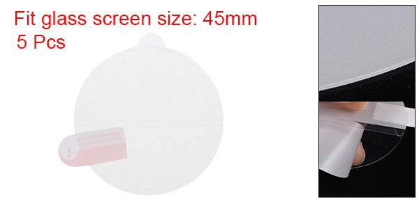 uxcell 時計ガラススクリーンプロテクター 45 mm ソフト TPUアンチグレア 高精細 HDクリアラウンドスマートウォッチ画面保護フィルム 5個入り
