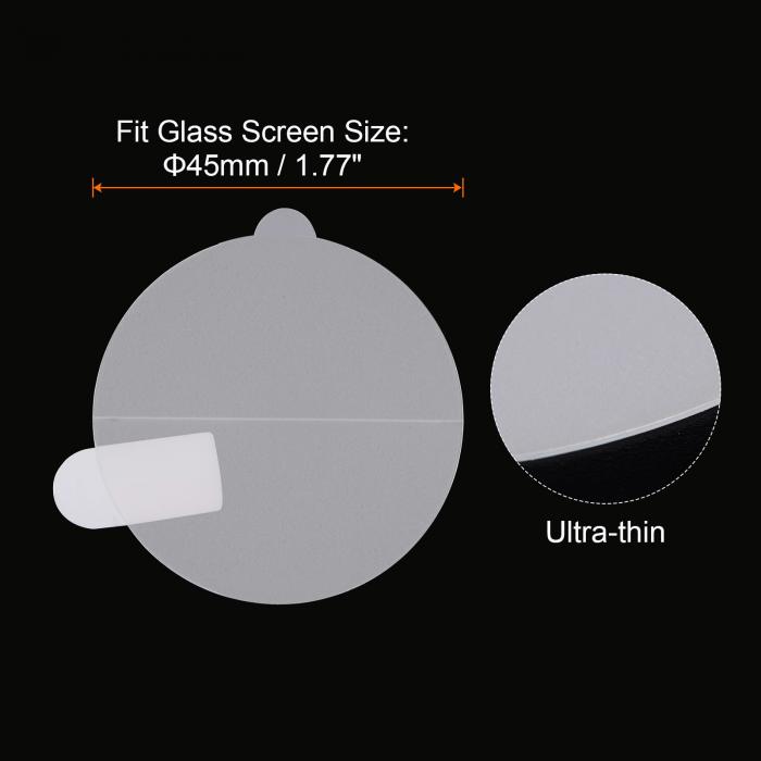 uxcell 時計ガラススクリーンプロテクター 45 mm ソフト TPUアンチグレア 高精細 HDクリアラウンドスマートウォッチ画面保護フィルム 5個入り