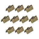 uxcell リボンクリンプクランプエンド 10 mm ブックマークピンチコードエンドクラスプ DIYクラフトメイキング用 ブロンズトーン 160個