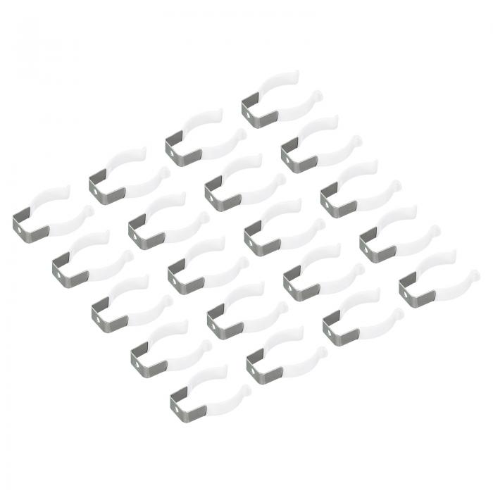 uxcell T10 Uクリップホルダーブラケット LED電球取り付けブラケット用 ステンレス鋼 蛍光管ホルダーパ..