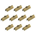 uxcell リボンクリンプクランプエンド 16 mm ブックマークピンチコードエンドクラスプ DIYクラフトメイキング用 ブロンズトーン 340個