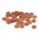 uxcell スクリューキャップカバー 17x4 mm プラスチック製 ネジ飾りカバー プラスカム用継手ナット セルフタッピンねじ レッドブラウン 40個