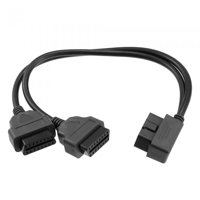 uxcell 車の診断コネクタ アダプタ延長ケーブルツール 32〜16ピン OBD2 30cm