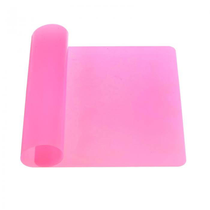 uxcell シリコンマット 工芸用 300mmx200mm 多目的 テーブル保護装置 宝石鋳造 モールドシート エポキシ樹脂用 絵画 ピンク