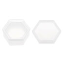 uxcell 宝石箱 樹脂モールド 六角形 シリコーン 貯蔵 エポキシ ふた付き容器モールド DIY レジンクラフト用