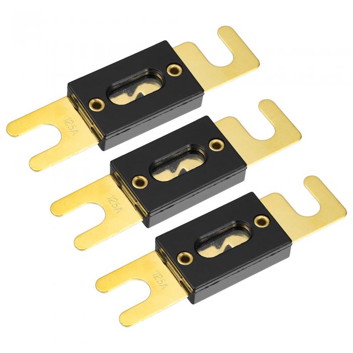 uxcell 3個 ヒューズの交換 125A ANL ヒューズ 車用 トラック オートバイ ボート オーディオ CD 銅合金製