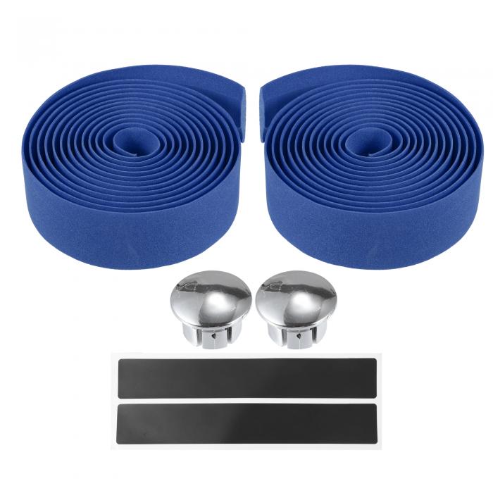 X AUTOHAUX 自転車スポンジハンドルバー 滑り止め 自転車のハンドルグリップテープ サイクリングハンドルラップ マウンテンバイク用 ディープブルー 1セット