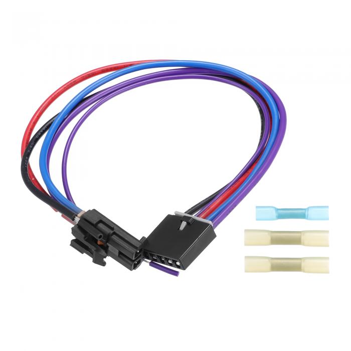 uxcell ブロワーモーター抵抗コネクターキット ブロワーワイヤーハーネス 14AWG Buickに対応 2005-2007に対応 プラスチック 1581773 ブラック 1セット