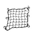 uxcell バイク荷物カーゴネット 収納袋 伸縮性 40x40 cm 49穴 ブラック 6個フック付き 1個