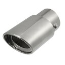 uxcell 車の排気管 エキゾーストテールパイプ 38.1-57.2 mm 57x32 mmアウトレット パイプ用 141 mm長さ ステンレス鋼 シルバート...