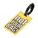 uxcell PVC荷物タグ 身分証明書 ホルダー ラベル 識別カード 「あなたのバッグではない」パターン 旅行バッグタグ 調整可能なストラップ付き 手荷物 ス...