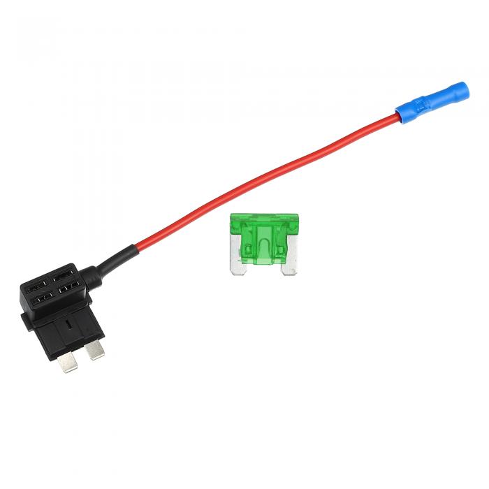 uxcell 12V標準ヒューズ アダプタタップヒューズキット 1個30Aブレードスタイルヒューズ付き プラスチック 金属 車用 ボート用