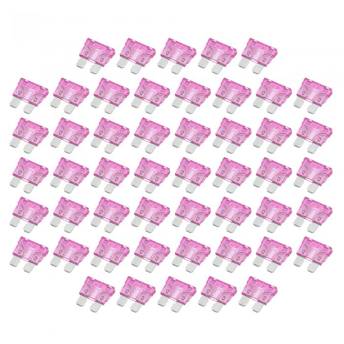 uxcell ブレードスタイルヒューズ 3A ミニサイズ 交換 自動車 車 ボート トラック SUV RV オートバイ用 パープル 50個