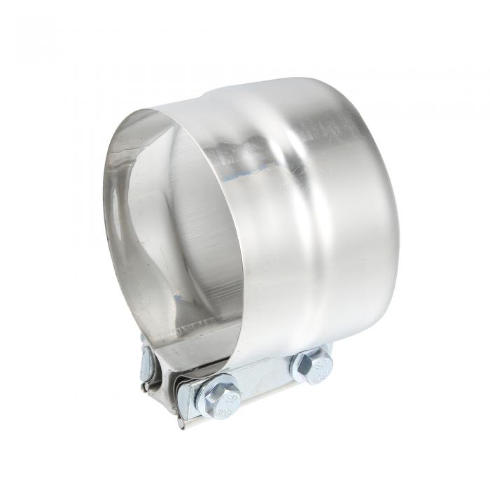 uxcell 排気バンドクランプ ステンレス鋼 マフラーエルボ 排気管の接続 101mm重ね継ぎ 75mm排気管