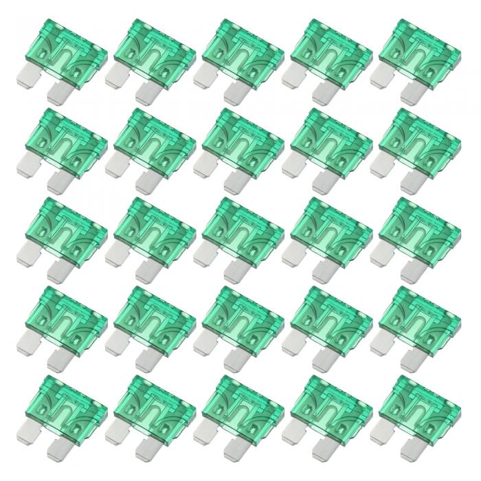 uxcell ブレードスタイルヒューズ 30A ミニサイズ 交換 自動車 車 ボート トラック SUV RV オートバイ用 グリーン 25個