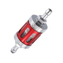 X AUTOHAUX 燃料フィルター エンジンインラインガス 燃料ラインフィルター 置換 バイク ATV ダートバイク用 ユニバーサル 8mm レッド