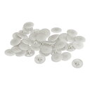 uxcell スクリューキャップカバー 17x4 mm プラスチック製 ネジ飾りカバー プラスカム用継手ナット セルフタッピンねじ ライトグレー 40個