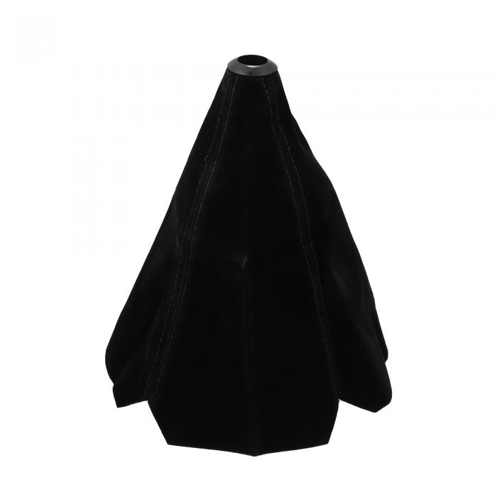 uxcell ギアレバーダストカバー シフトブーツカバー 防塵 ユニバーサル 車両 カー用 スエード ブラック..