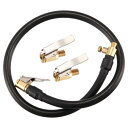 X AUTOHAUX タイヤバルブステム延長インフレータエクステンダーホースセット ユニバーサル オート オートバイ 自転車用 60cm