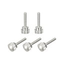 uxcell ローレットつまみねじ 真鍮ショルダーボルト グリップノブの留め具 ニッケルメッキ M3x16mm 5個