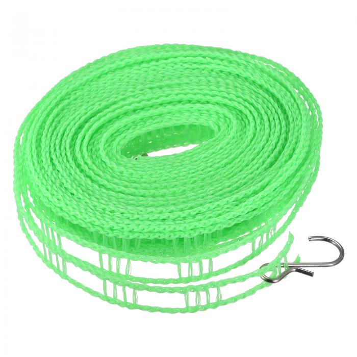 uxcell ポータブル物干し 10 M ナイロン 防風 ノンスリップ洗濯ラインロープ コートヤード アウトドア 旅行 キャンプ 洗濯物乾燥用 グリーン