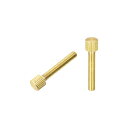 uxcell ローレットつまみねじ M4x25 mm フラット ブラスボルト 7 mm直径 グリップノブファスナー PC、電子、機械用 2個