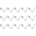 uxcell カヤックパドル用テントバークリップ スナップボタンクリップ V形スプリングクリップ シングルボタン キャンプ用 中空 65Mnばね鋼 シルバー 47mm x 5.8mm 15個入り