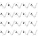 uxcell テントクリップ スナップボタンクリップ スナップスプリングクリップ V型スプリング シングルボタン キャンプ用 中空 65Mnばね鋼 シルバー 55mm x 8.8mm 20個入り