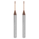 uxcell ミ ルカッター 切削工具 スクエアエンドミル AlTiSinコート 超硬ソリッド 4フルート ステンレス鋼焼き入れ鋼切削用 4mmシャンク 1mm...