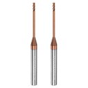 uxcell スクエアエンドミル エンドミ ルカッター フライスカッター AlTiSinコート 超硬ソリッド 4フルート ステンレス鋼焼き入れ鋼切削用 4mmシ...