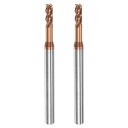 uxcell スクエアエンドミル フライスカッター 超硬エンドミル AlTiSinコート 超硬ソリッド 4フルート ステンレス鋼焼き入れ鋼切削用 4mmシャンク...