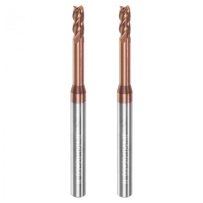 uxcell スクエアエンドミル フライスカッター 超硬エンドミル AlTiSinコート 超硬ソリッド 4フルート ステンレス鋼焼き入れ鋼切削用 4mmシャンク...