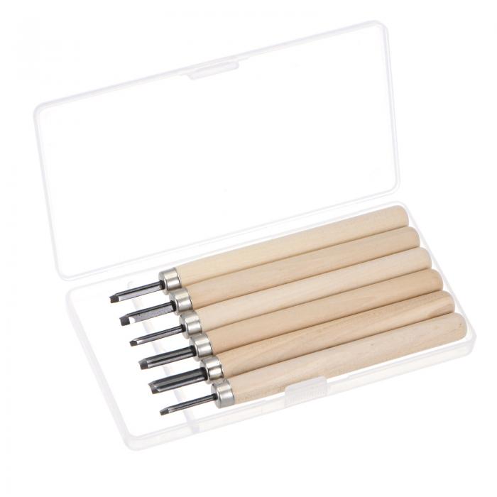 uxcell クラフト彫刻刀 55#鋼 ビッグ/ミディアム/スモールハーフラウンド 三角形 ウッドハンドル ホビ..