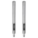 uxcell 革穴パンチ 3.5 mm ストレート ラウンドパンチグロメットスナップ リベットセッター レザークラフト服ハンドバッグ生地カーテン用 2個入り(4)